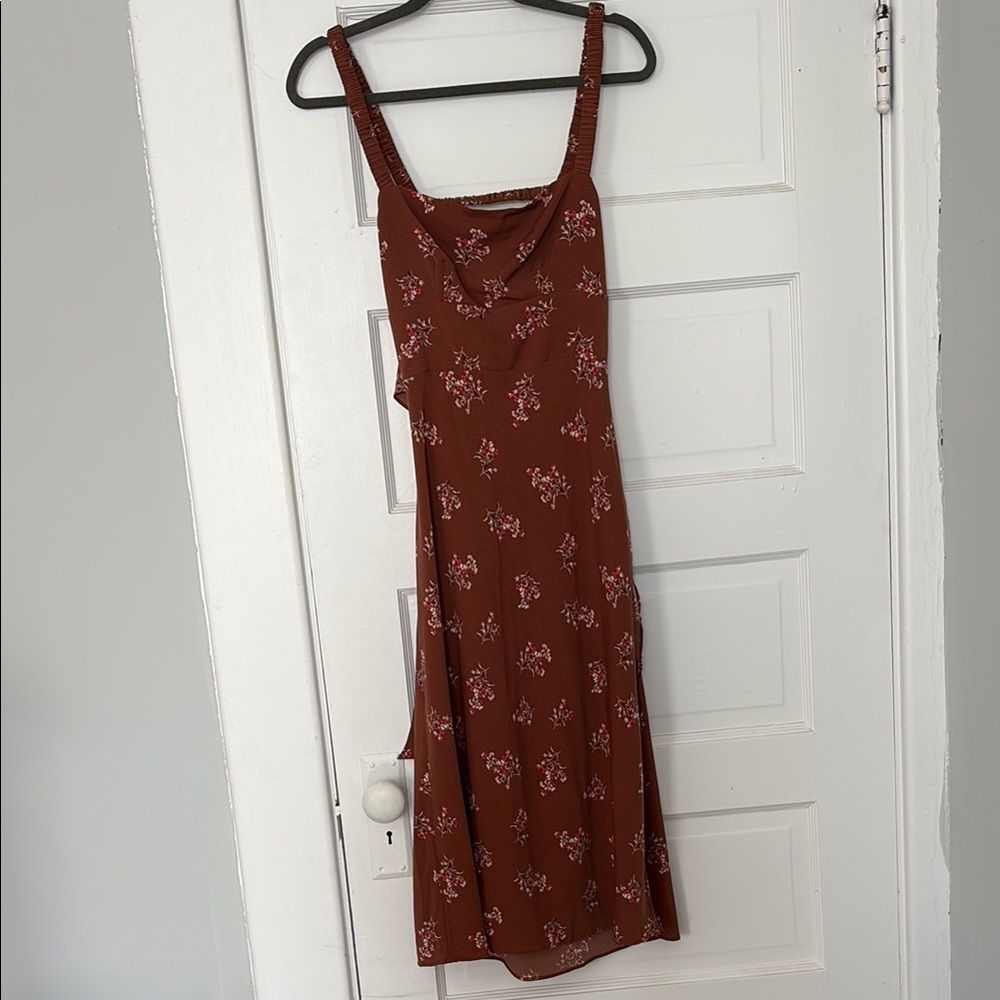 Abercrombie Midi Open Tie Back Dress